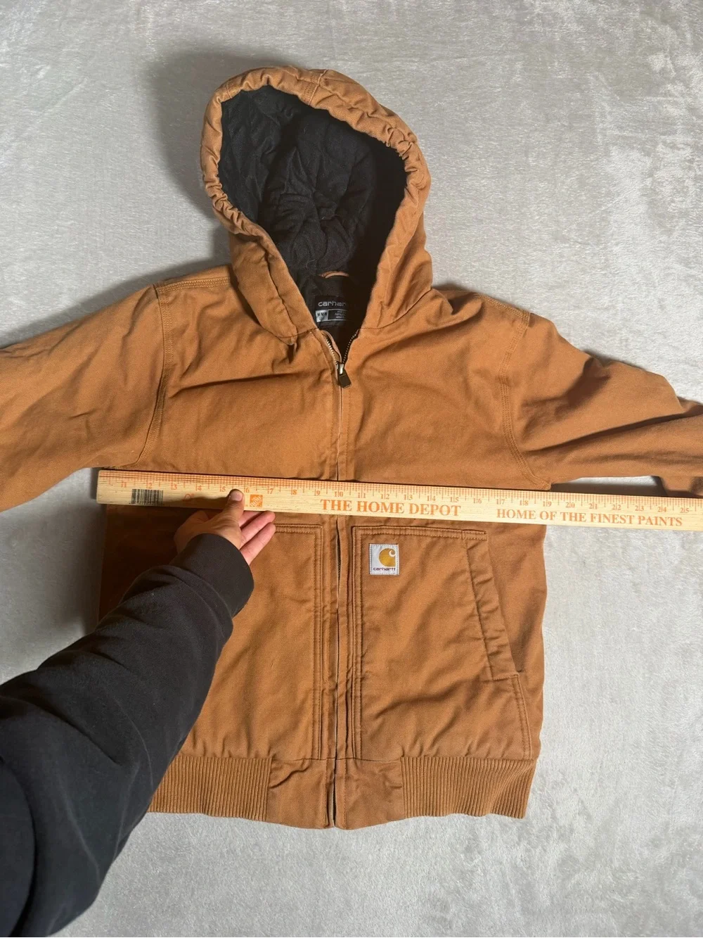 Carhartt Brown Hooded Jacket with Black Lining